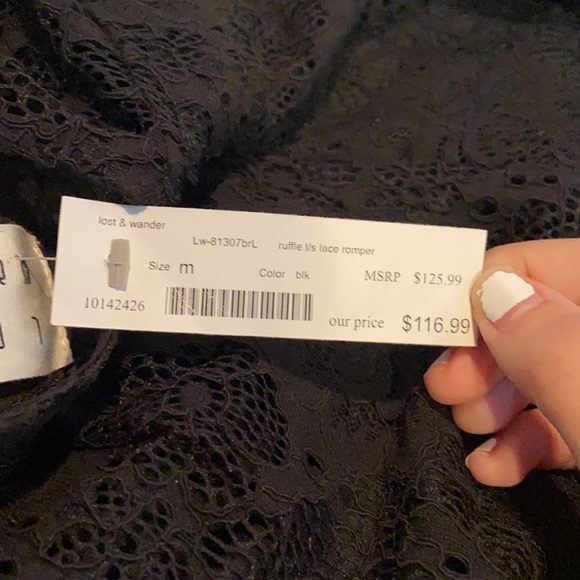 Long Sleeve Lace Romper - Picture 2 of 2